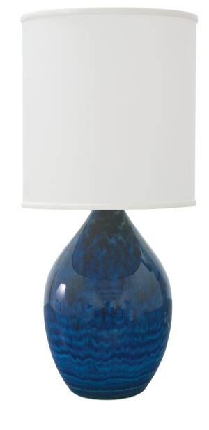 One Light Table Lamp by House of Troy - Scatchard Collection, Midnight Blue Finish - GS401-MID