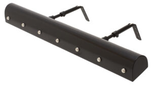 Three Light Picture Light by House of Troy - Classic Traditional Collection, Black w/Polished Nickel Finish - TB24-BLK/PN