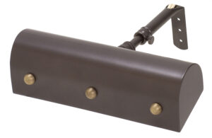 One Light Picture Light by House of Troy - Classic Traditional Collection, Mahogany Bronze w/Antique Brass Finish - TB8-MB/AB