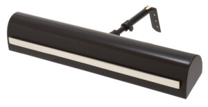 Two Light Picture Light by House of Troy - Classic Traditional Collection, Black w/Polished Nickel Finish - TS14-BLK/PN