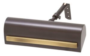 One Light Picture Light by House of Troy - Classic Traditional Collection, Mahogany Bronze w/Antique Brass Finish - TS8-MB/AB