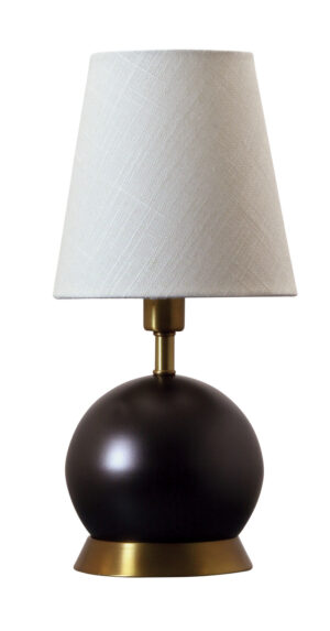 One Light Table Lamp by House of Troy - Geo Collection, Mahogany Bronze w/Weathered Brass Finish - GEO111