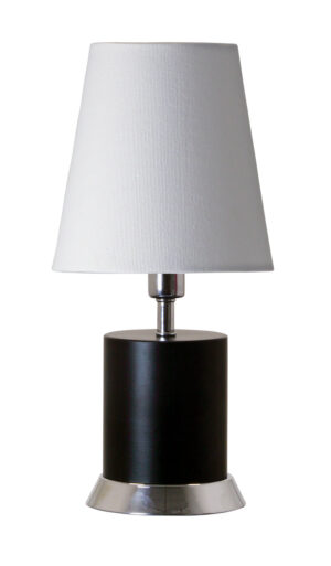 One Light Table Lamp by House of Troy - Geo Collection, Black Matte w/Chrome Finish - GEO310