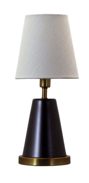 One Light Table Lamp by House of Troy - Geo Collection, Mahogany Bronze w/Weathered Brass Finish - GEO411