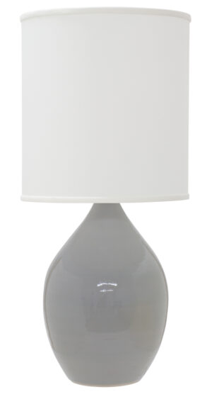 One Light Table Lamp by House of Troy - Scatchard Collection, Gray Gloss Finish - GS301-GG