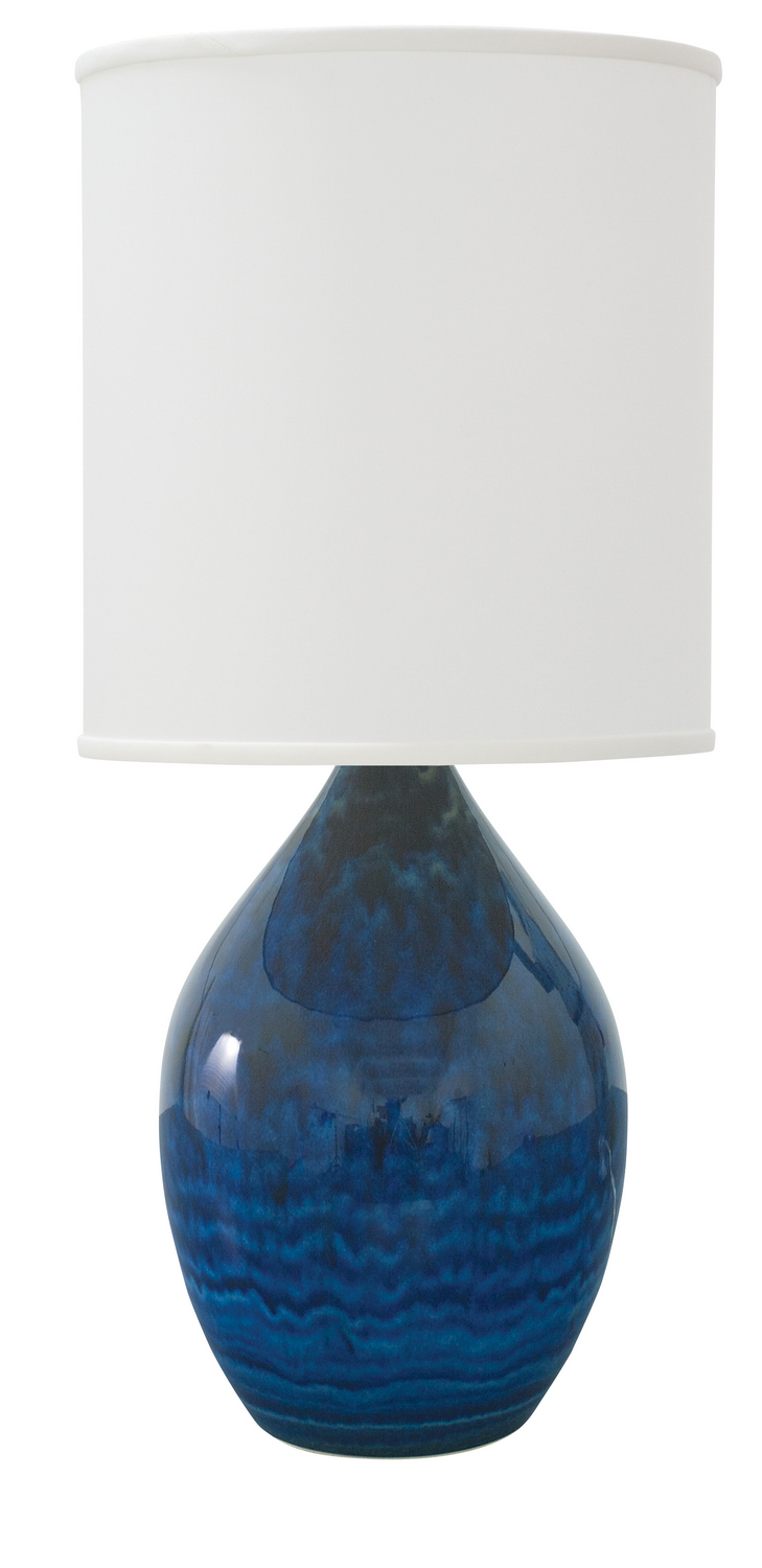One Light Table Lamp by House of Troy - Scatchard Collection, Midnight Blue Finish - GS301-MID