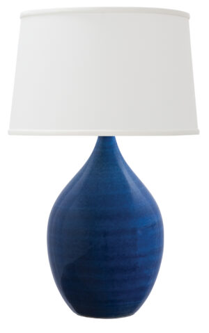 One Light Table Lamp by House of Troy - Scatchard Collection, Blue Gloss Finish - GS302-BG