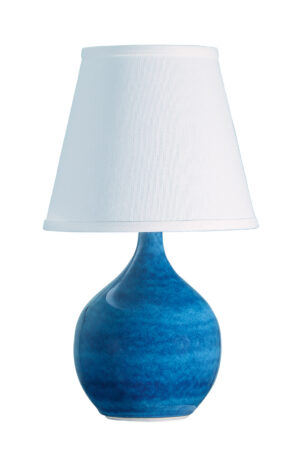 One Light Table Lamp by House of Troy - Scatchard Collection, Blue Gloss Finish - GS50-BG