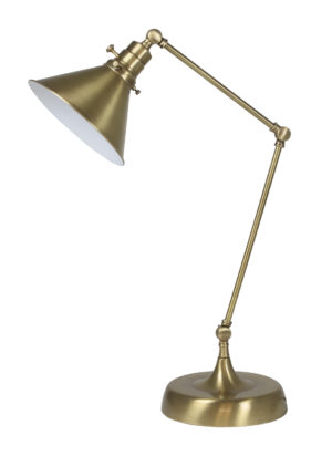 One Light Table Lamp by House of Troy - Otis Collection, Antique Brass Finish - OT650-AB-MS