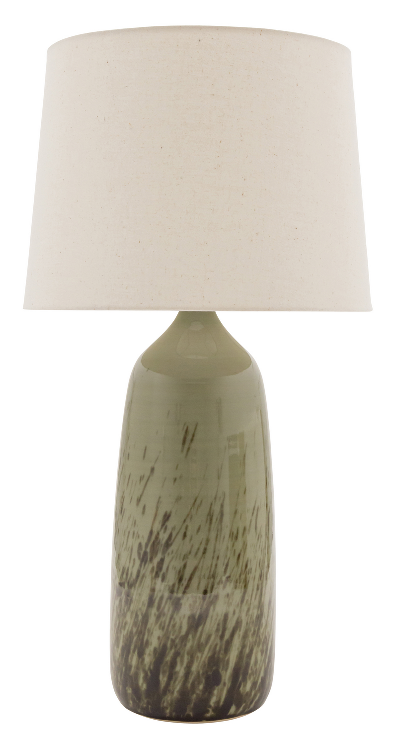 One Light Table Lamp by House of Troy - Scatchard Collection, Decorated Celadon Finish - GS101-DCG