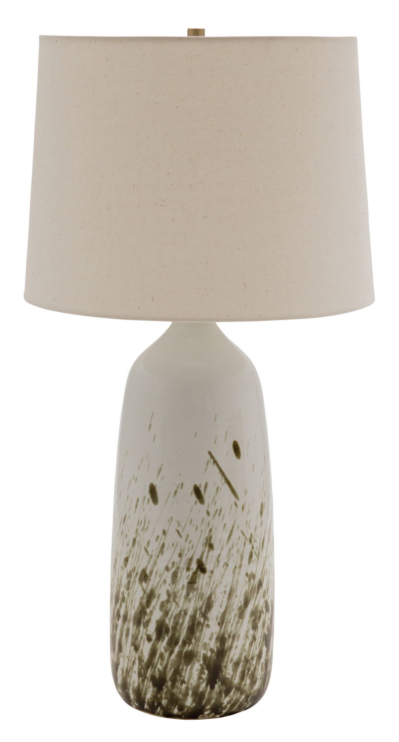 One Light Table Lamp by House of Troy - Scatchard Collection, Decorated White Gloss Finish - GS101-DWG