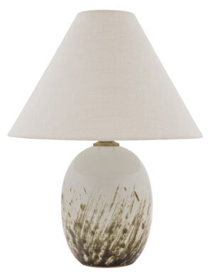 One Light Table Lamp by House of Troy - Scatchard Collection, Decorated White Gloss Finish - GS140-DWG