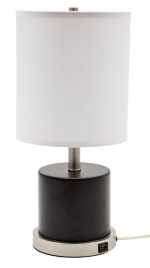 One Light Table Lamp by House of Troy - Rupert Collection, Black Finish - RU752-BLK