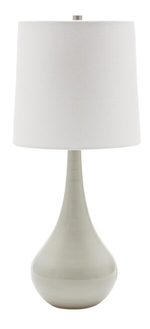 One Light Table Lamp by House of Troy - Scatchard Collection, Gray Gloss Finish - GS180-GG