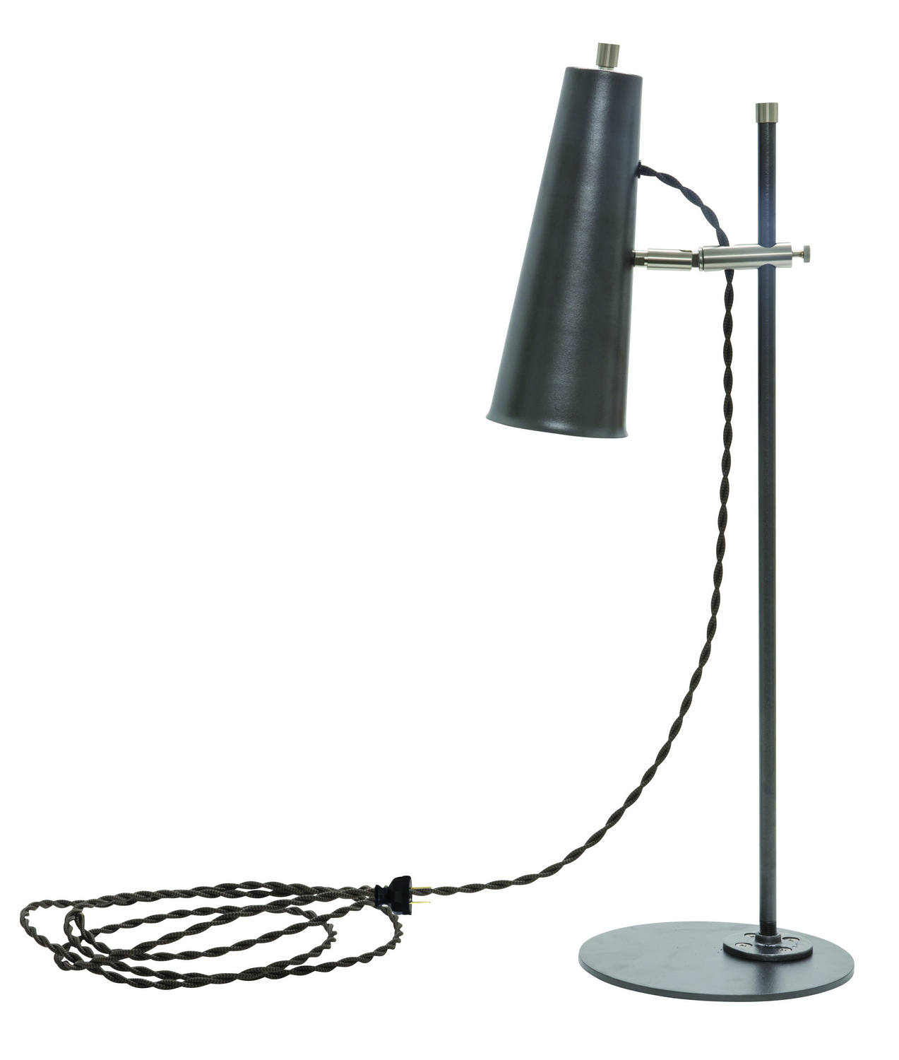 LED Table Lamp by House of Troy - Norton Collection, Granite/Satin Nickel Finish - NOR350-GTSN