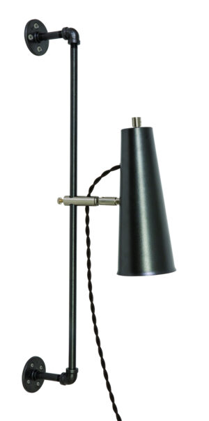 LED Wall Sconce by House of Troy - Norton Collection, Granite/Satin Nickel Finish - NOR375-GTSN