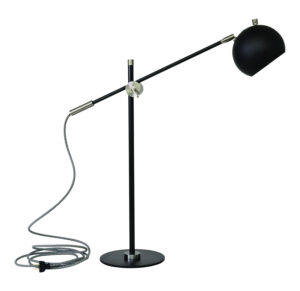 LED Table Lamp by House of Troy - Orwell Collection, Black w/Satin Nickel Finish - OR750-BLKSN