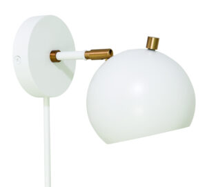 LED Wall Sconce by House of Troy - Orwell Collection, White w/Weathered Brass Finish - OR775-WTWB